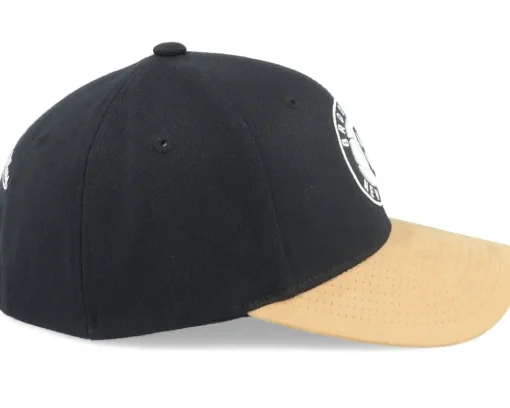 Hatstore Exclusive x Brooklyn Nets Suede Visor Black Adjustable - Mitchell & Ness
