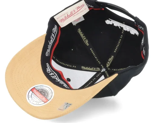 Hatstore Exclusive x Brooklyn Nets Suede Visor Black Adjustable - Mitchell & Ness