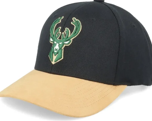 Hatstore Exclusive x Brooklyn Nets Suede Visor Black Adjustable - Mitchell & Ness