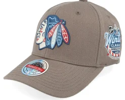 Hatstore Exclusive x Chicago Blackhawks Cedar Retouch Brown Adjustable - Mitchell & Ness