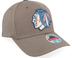 Hatstore Exclusive x Chicago Blackhawks Cedar Retouch Brown Adjustable - Mitchell & Ness