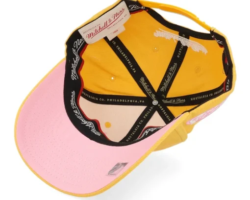 Hatstore Exclusive x Chicago Bulls Pink Lemon Yellow/Pink Adjustable - Mitchell & Ness