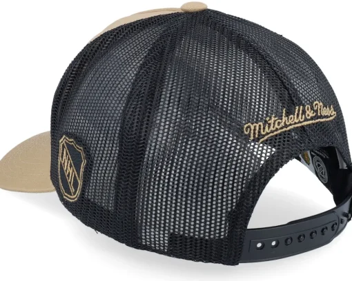 Hatstore Exclusive x Chicago Blackhawks Archaeo Tan/Black Trucker - Mitchell & Ness