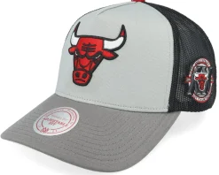 Hatstore Exclusive x Chicago Bulls Iron/Black Grey Trucker - Mitchell & Ness