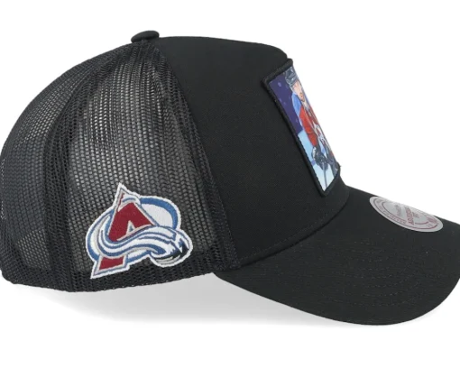 Hatstore Exclusive x Colorado Avalanche Legendary Black A-Frame Trucker - Mitchell & Ness