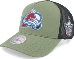 Hatstore Exclusive x Colorado Avalanche Finals Olive Trucker - Mitchell & Ness