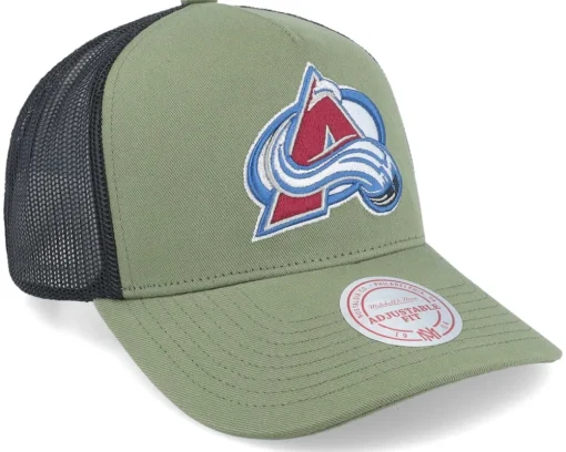 Hatstore Exclusive x Colorado Avalanche Finals Olive Trucker - Mitchell & Ness