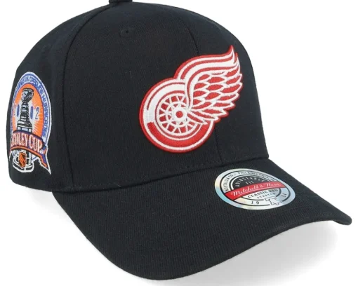 Hatstore Exclusive x Detroit Red Wings 2002 Stanley Cup Black Adjustable - Mitchell & Ness