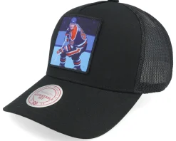 Hatstore Exclusive x Edmonton Oilers Legendary Black A-Frame Trucker - Mitchell & Ness