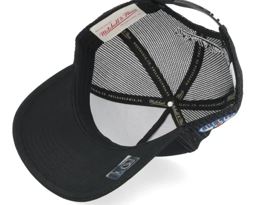 Hatstore Exclusive x Edmonton Oilers Legendary Black A-Frame Trucker - Mitchell & Ness