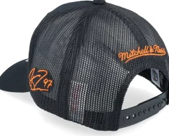 Hatstore Exclusive x Edmonton Oilers Connor McDavid Black A-Frame Trucker - Mitchell & Ness