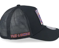 Hatstore Exclusive x Edmonton Oilers Connor McDavid Black A-Frame Trucker - Mitchell & Ness