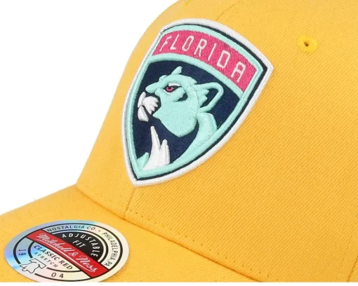 Hatstore Exclusive x Florida Panthers Plutonium Yellow/Pink Adjustable - Mitchell & Ness