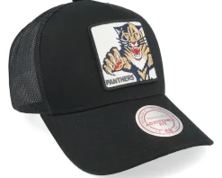 Hatstore Exclusive x Florida Panthers In Your Face Black Trucker - Mitchell & Ness
