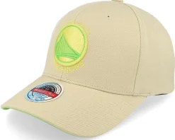 Hatstore Exclusive x Golden State Warriors Rust Classic Red Tan Adjustable - Mitchell & Ness