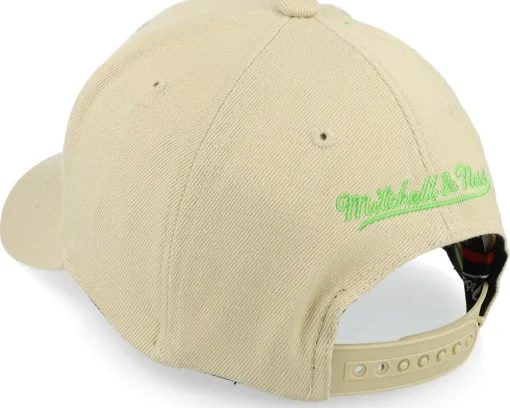 Hatstore Exclusive x Golden State Warriors Rust Classic Red Tan Adjustable - Mitchell & Ness