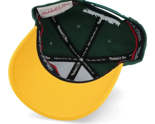 Hatstore Exclusive x Hatstore Exclusive x Pinscript Baseball Green/Yellow - Mitchell & Ness