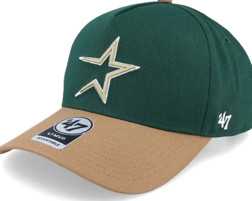 Hatstore Exclusive x Houston Astros Coops Sure Shot Mvp Dt Green/Camel Adjustable - 47 Brand