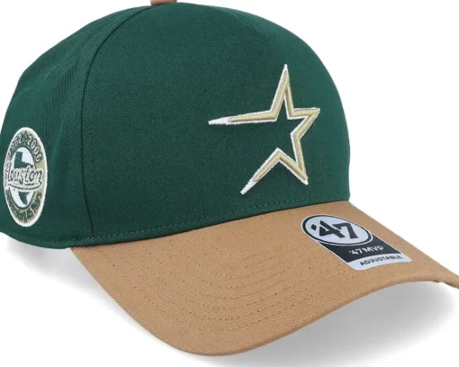 Hatstore Exclusive x Houston Astros Coops Sure Shot Mvp Dt Green/Camel Adjustable - 47 Brand