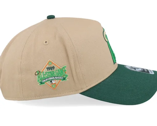 Hatstore Exclusive x Los Angeles Angels Cooperstown All Star Game Sure Shot 47 Mvp Dt Khaki/Green A-frame Adjustable - 47 Brand