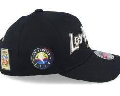 Hatstore Exclusive x Los Angeles Script & Patches Black Adjustable - Mitchell & Ness