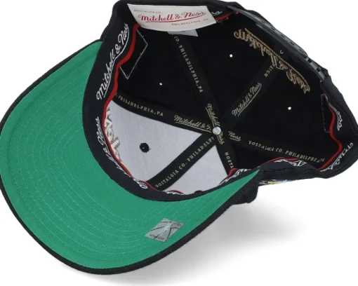 Hatstore Exclusive x Los Angeles Script & Patches Black Adjustable - Mitchell & Ness