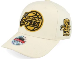 Hatstore Exclusive x Los Angeles Clippers Limestone Stone/White Adjustable - Mitchell & Ness