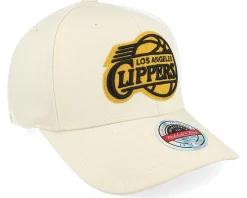 Hatstore Exclusive x Los Angeles Clippers Limestone Stone/White Adjustable - Mitchell & Ness