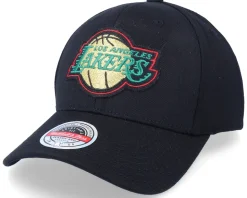 Hatstore Exclusive x Los Angeles Lakers Luxe Black Adjustable - Mitchell & Ness