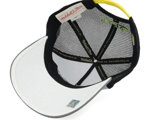 Hatstore Exclusive x Los Angeles Lakers Iron Neon/Yellow Trucker - Mitchell & Ness