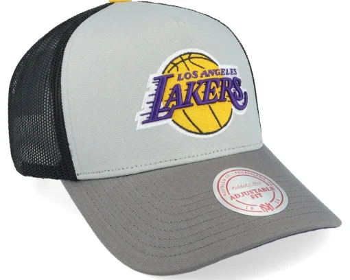 Hatstore Exclusive x Los Angeles Lakers Iron Grey/Black Trucker - Mitchell & Ness