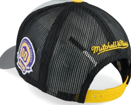 Hatstore Exclusive x Los Angeles Lakers Iron Grey/Black Trucker - Mitchell & Ness