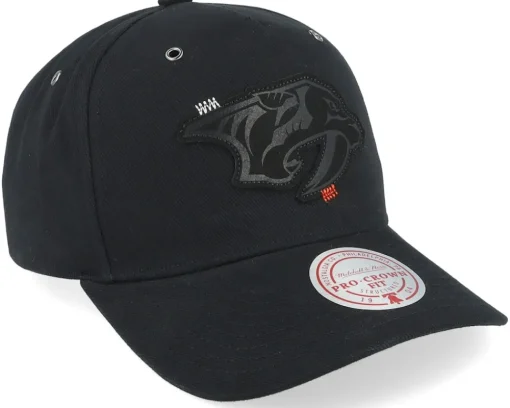 Hatstore Exclusive x Nashville Predators Engraved Black Adjustable - Mitchell & Ness