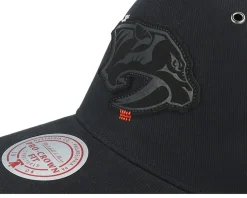 Hatstore Exclusive x Nashville Predators Engraved Black Adjustable - Mitchell & Ness