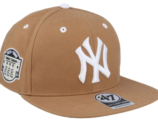 Hatstore Exclusive x New York Yankees Stadium Camel/White Snapback - 47 Brand