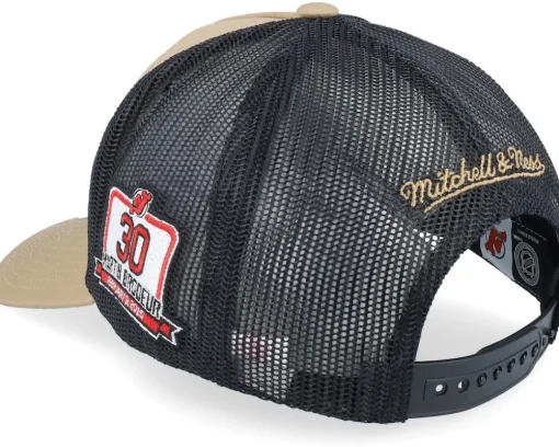 Hatstore Exclusive x New Jersey Devils Archaeo Tan/Black Trucker - Mitchell & Ness