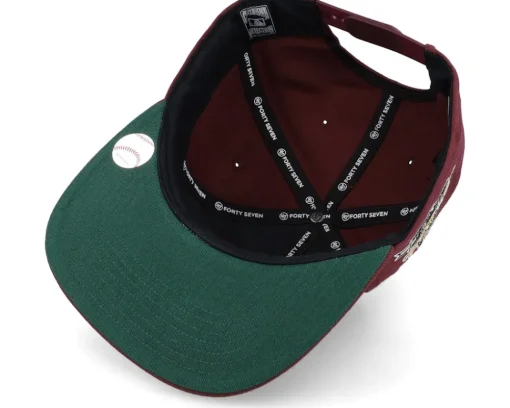Hatstore Exclusive x Oakland Athletics World Series Dark Maroon Snapback - 47 Brand