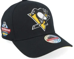 Hatstore Exclusive x Pittsburgh Penguins Premiere Black/Yellow Adjustable - Mitchell & Ness