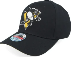 Hatstore Exclusive x Pittsburgh Penguins Premiere Black/Yellow Adjustable - Mitchell & Ness