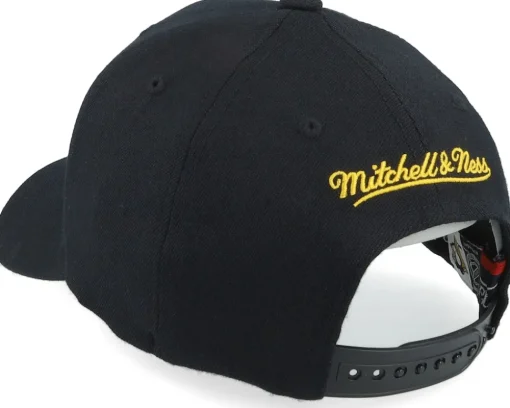 Hatstore Exclusive x Pittsburgh Penguins Premiere Black/Yellow Adjustable - Mitchell & Ness