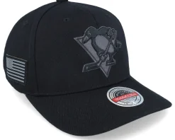 Hatstore Exclusive x Pittsburgh Penguins Black Flag Black Adjustable - Mitchell & Ness