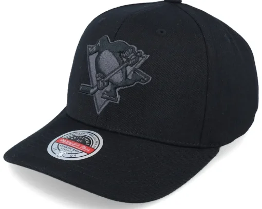 Hatstore Exclusive x Pittsburgh Penguins Black Flag Black Adjustable - Mitchell & Ness