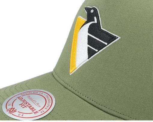 Hatstore Exclusive x Pittsburgh Penguins Finals Olive Trucker - Mitchell & Ness