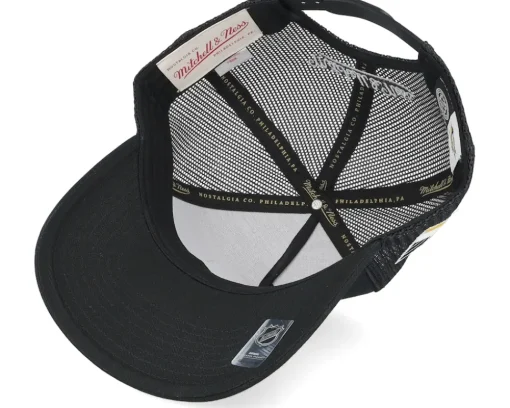 Hatstore Exclusive x Pittsburgh Penguins Legendary Black A-frame Trucker - Mitchell & Ness
