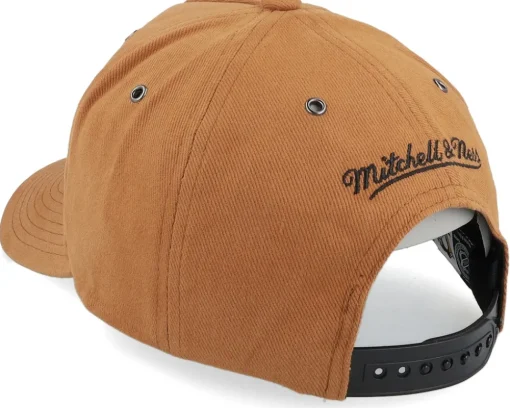 Hatstore Exclusive x Pittsburgh Penguins Trek 4.0 Tan A-frame Adjustable - Mitchell & Ness