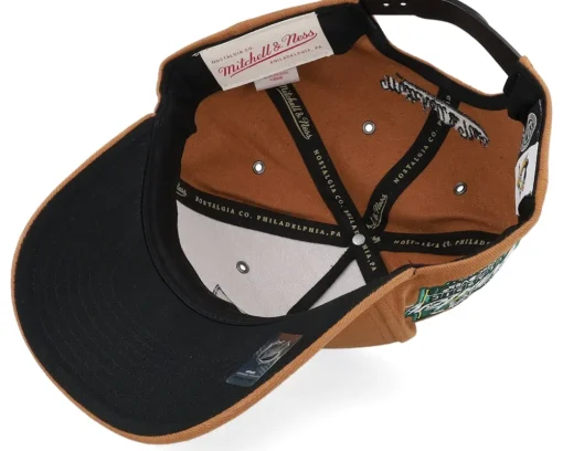 Hatstore Exclusive x Pittsburgh Penguins Trek 4.0 Tan A-frame Adjustable - Mitchell & Ness