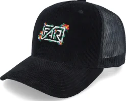 Hatstore Exclusive x Pride Flowers Cord Black A-frame Trucker - Fair