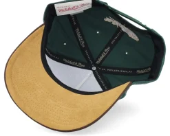 Hatstore Exclusive x Pro Crown Box Logo Dark Green/Brown A-Frame Adjustable - Mitchell & Ness