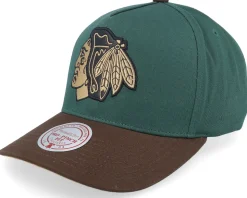 Hatstore Exclusive x Pro Crown Box Logo Dark Green/Brown A-Frame Adjustable - Mitchell & Ness