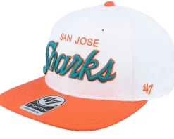 Hatstore Exclusive x San Jose Sharks Script Snapback - 47 Brand